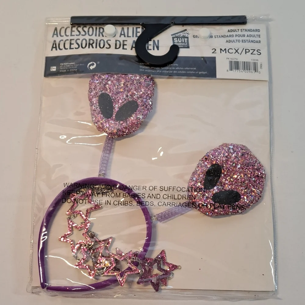 Alien Kit Pink Headband and Choker Set - Picture 5 of 9